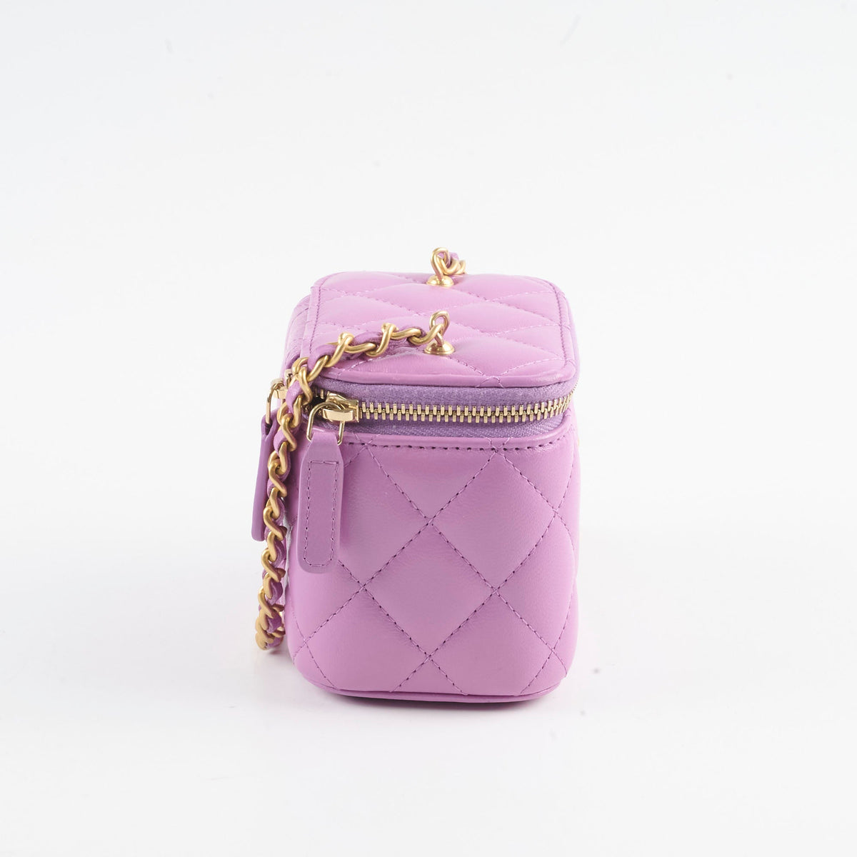 Chanel Mini Pearl Crush Vanity Purple Lambskin - photo 3