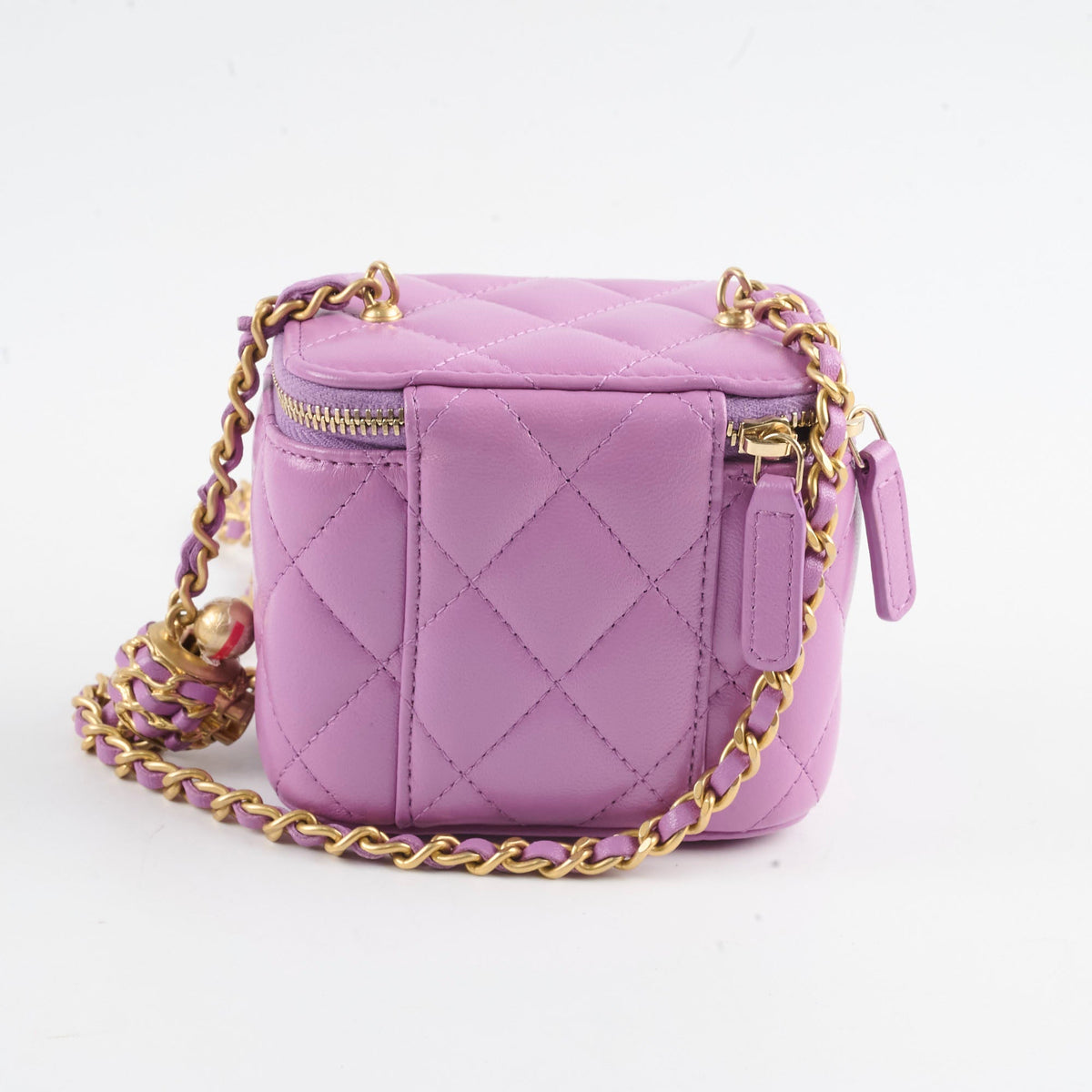Chanel Mini Pearl Crush Vanity Purple Lambskin - photo 2