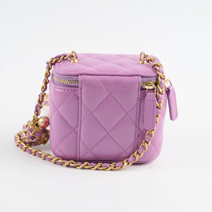 Chanel Mini Pearl Crush Vanity Purple Lambskin - photo 2