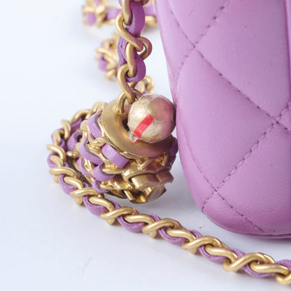Chanel Mini Pearl Crush Vanity Purple Lambskin - photo 10