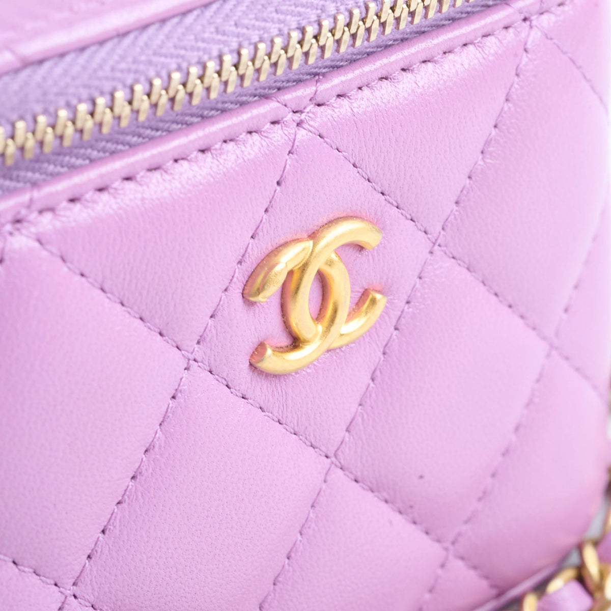 Chanel Mini Pearl Crush Vanity Purple Lambskin - photo 11