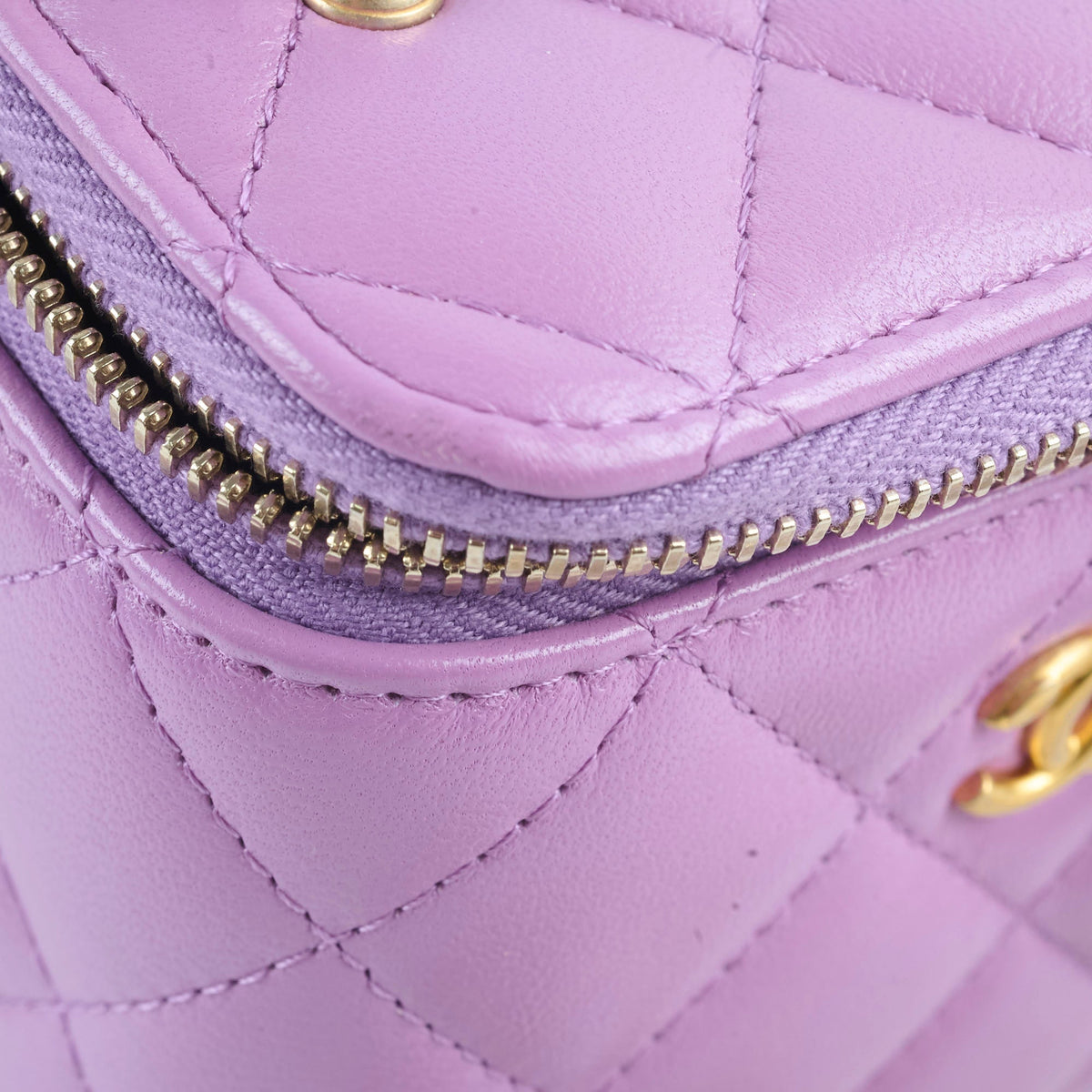 Chanel Mini Pearl Crush Vanity Purple Lambskin - photo 9