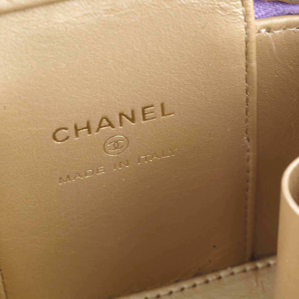 Chanel Mini Pearl Crush Vanity Purple Lambskin - photo 8