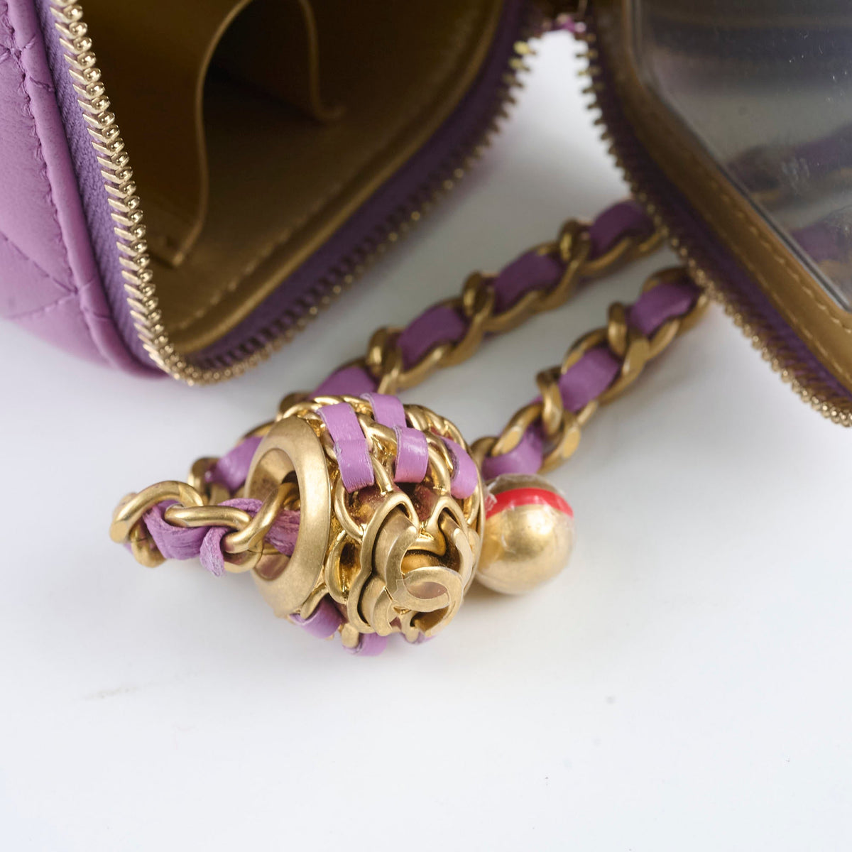 Chanel Mini Pearl Crush Vanity Purple Lambskin - photo 4