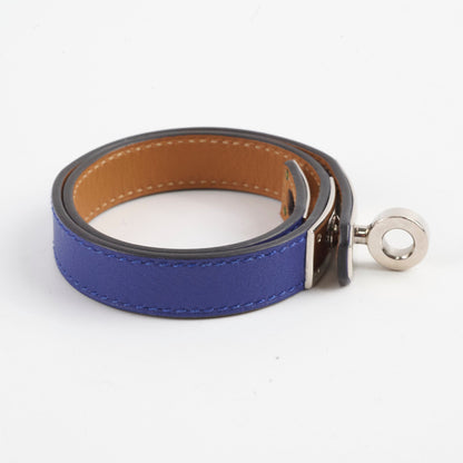Hermes Kelly Double Tour Bracelet Size S/T2 Blue - photo 3