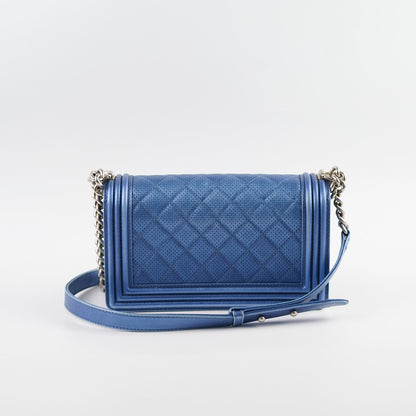 Chanel Old Medium Boy Metallic Blue - photo 2