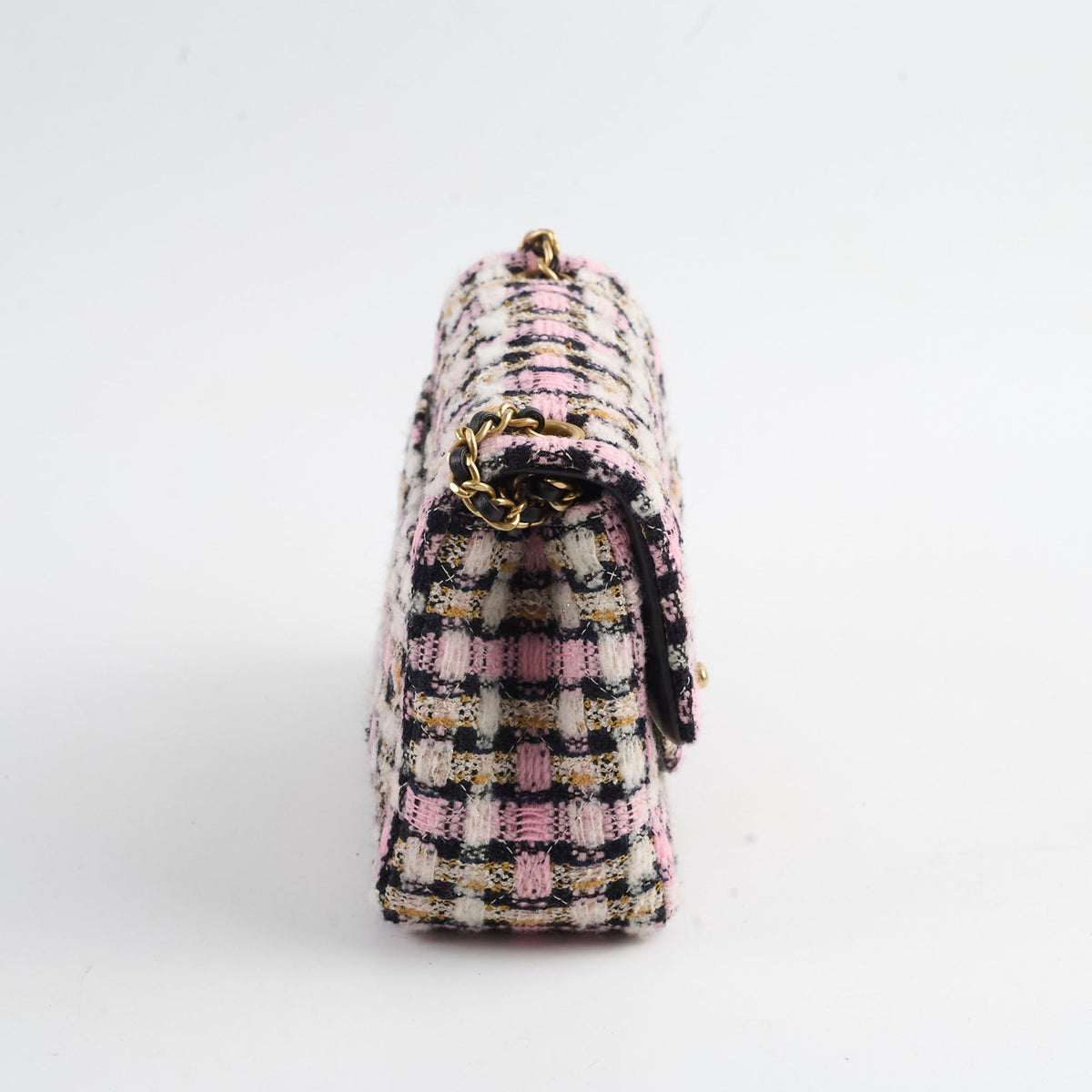 Chanel Mini Square Crush Tweed Pink Micrchipped - photo 3