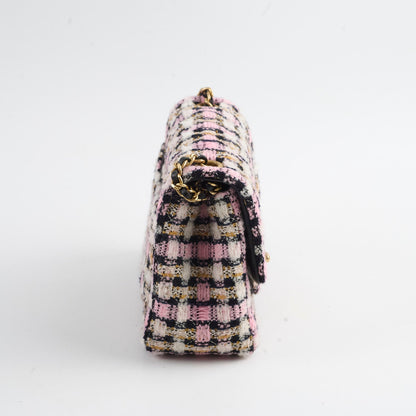 Chanel Mini Square Crush Tweed Pink Micrchipped - photo 3