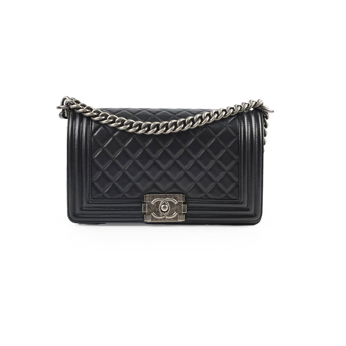 Chanel Old Medium Boy Black - photo 1