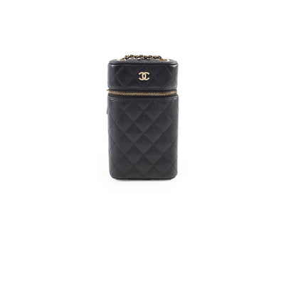 Chanel Caviar Vertical Vanity Case Black - photo 1