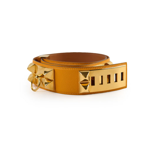 Hermes Collier De Chien CDC Belt Yellow Size 85 - photo 1