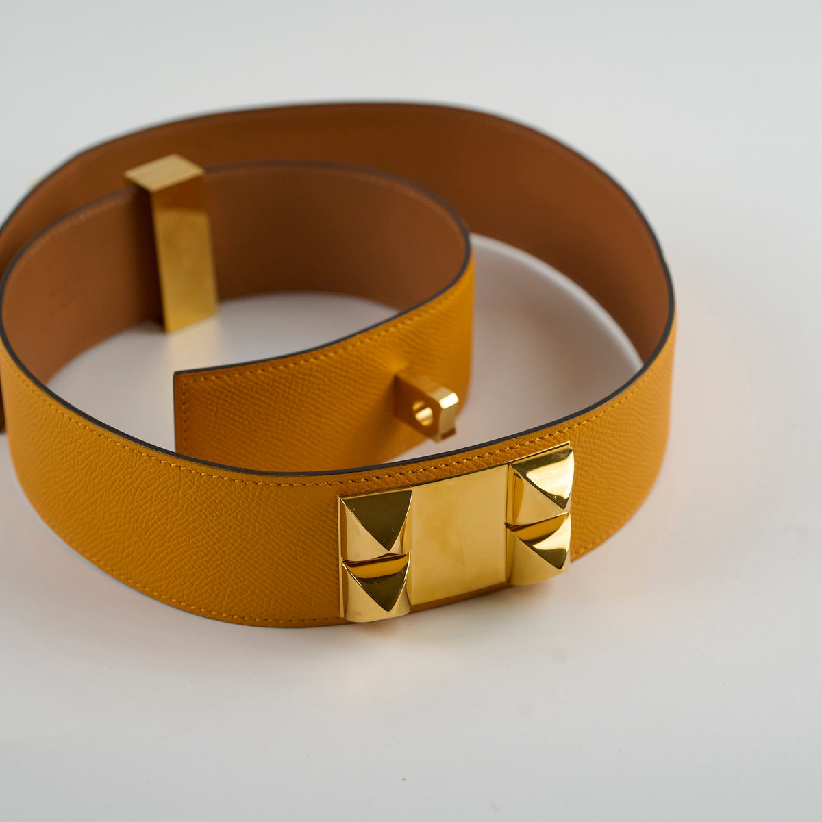 Hermes Collier De Chien CDC Belt Yellow Size 85 - photo 3