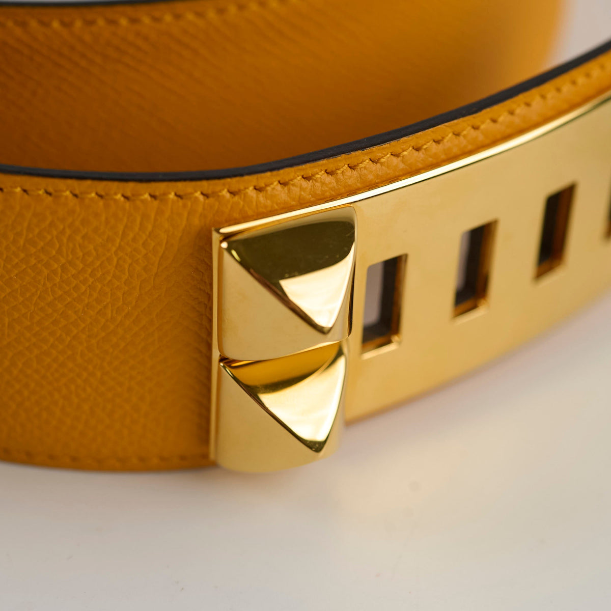 Hermes Collier De Chien CDC Belt Yellow Size 85 - photo 4