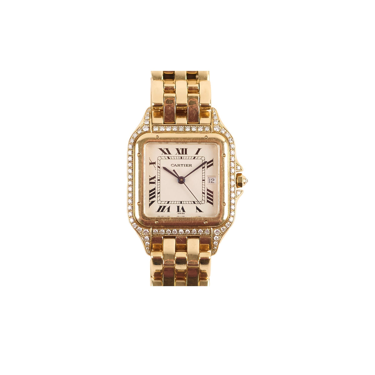 Cartier Vintage De Panthere Watch Medium Yellow Gold with Diamonds 127000M - photo 1