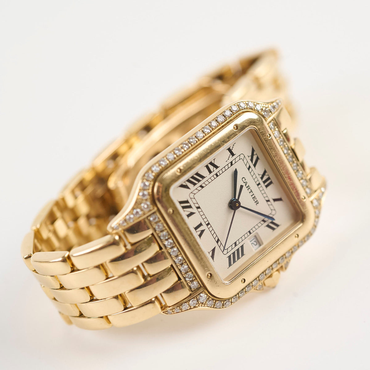 Cartier Vintage De Panthere Watch Medium Yellow Gold with Diamonds 127000M - photo 11
