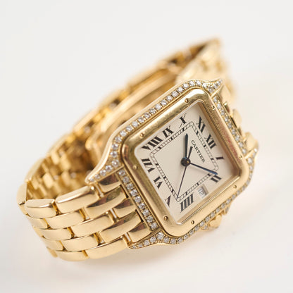 Cartier Vintage De Panthere Watch Medium Yellow Gold with Diamonds 127000M - photo 11