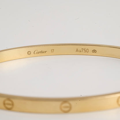 Cartier Small Model Love Bracelet Yellow Gold Size 17 - photo 4