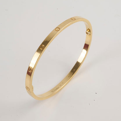 Cartier Small Model Love Bracelet Yellow Gold Size 17 - photo 3