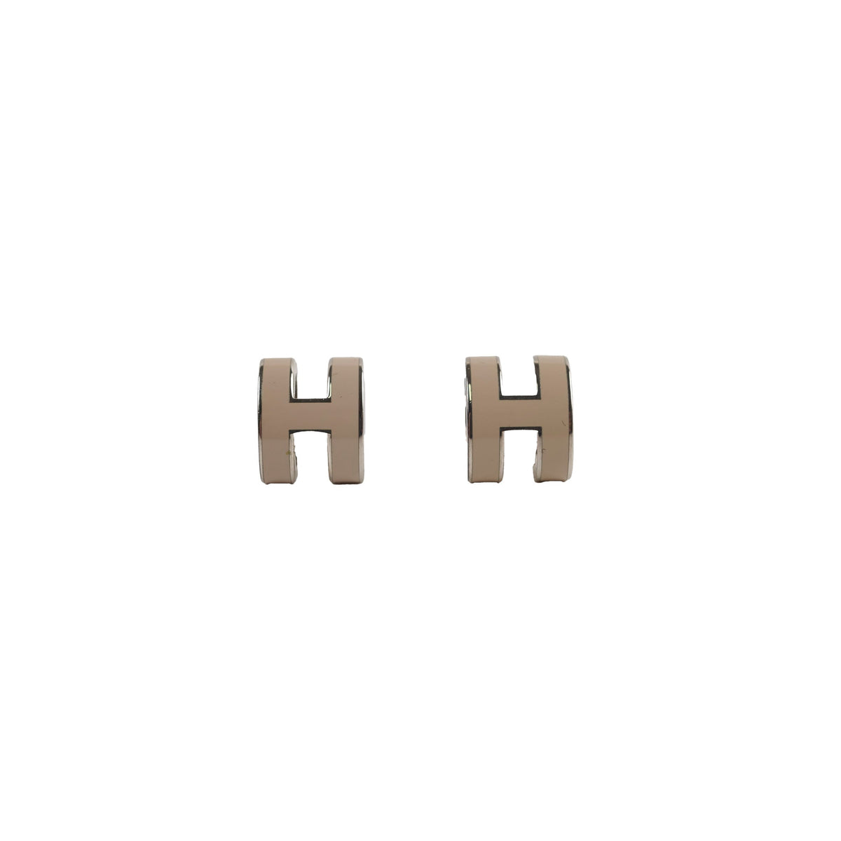 Hermes Pop H Earrings Cream - photo 1