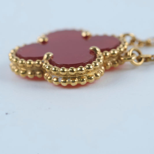 Van Cleef & Arpels Vintage Alhambra Carnelian Necklace - photo 2