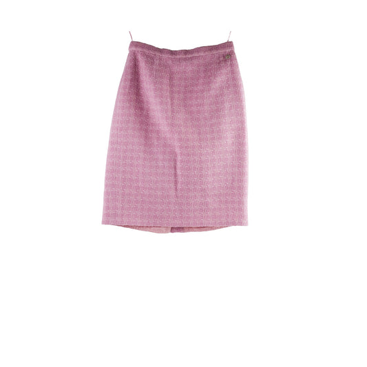 Chanel 19B Pink Tweed Skirt Size 38 - photo 1