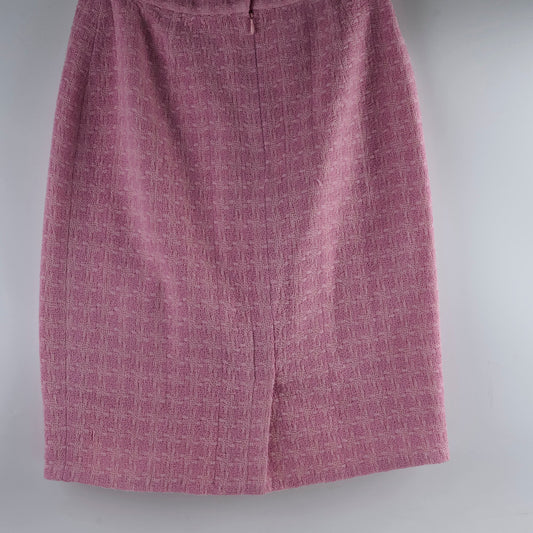 Chanel 19B Pink Tweed Skirt Size 38 - photo 2