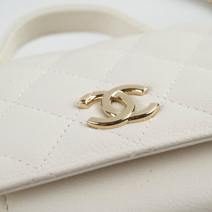 Chanel Mini Business Affinity Caviar Ivory White (microchip) - photo 13