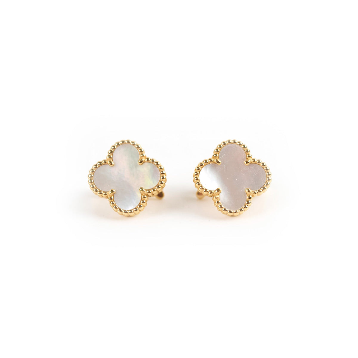 Van Cleef & Arpels VCA Alhambra Mother of pearl MOP Earrings - photo 1