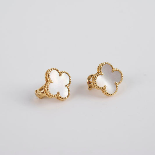 Van Cleef & Arpels VCA Alhambra Mother of pearl MOP Earrings - photo 2