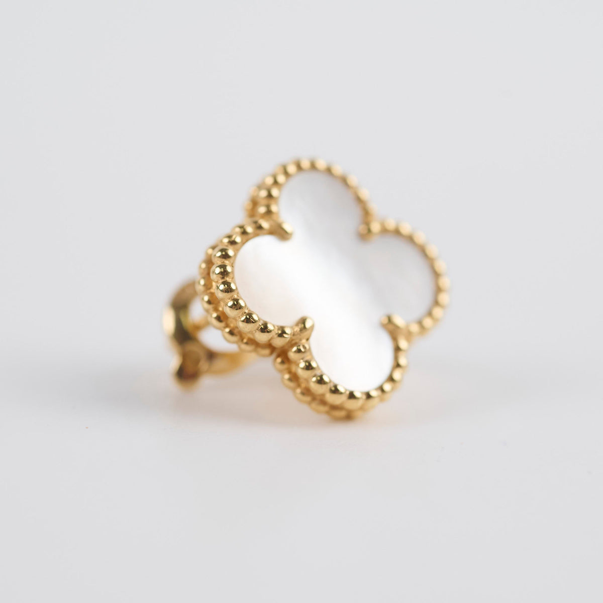 Van Cleef & Arpels VCA Alhambra Mother of pearl MOP Earrings - photo 3