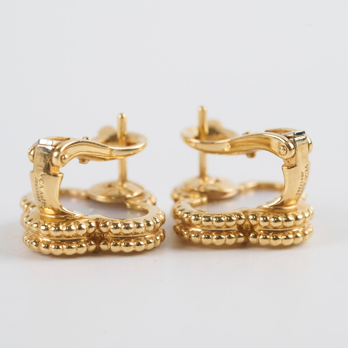 Van Cleef & Arpels VCA Alhambra Mother of pearl MOP Earrings - photo 4