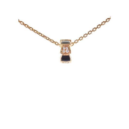 Bvlgari Serpenti Viper Necklace Diamonds Onyx Pink Gold - photo 1