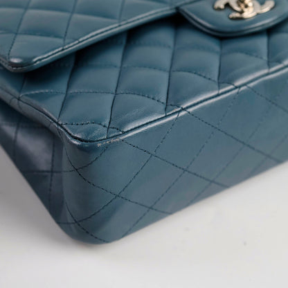 Chanel Medium/Large Double Classic Flap Blue - photo 14