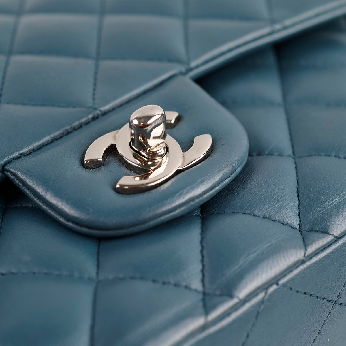 Chanel Medium/Large Double Classic Flap Blue - photo 17