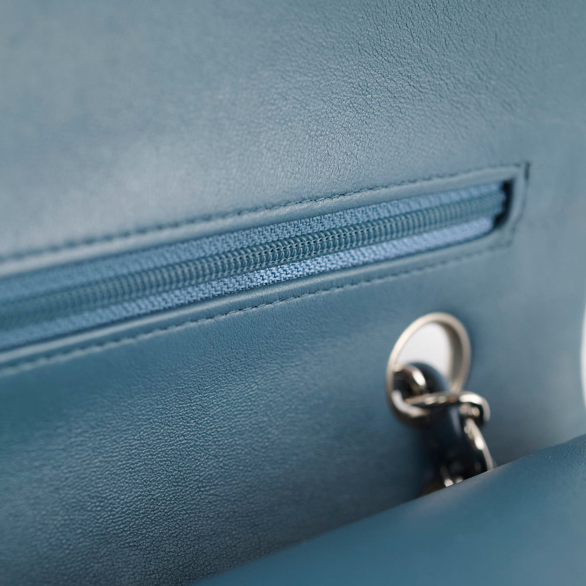 Chanel Medium/Large Double Classic Flap Blue - photo 11