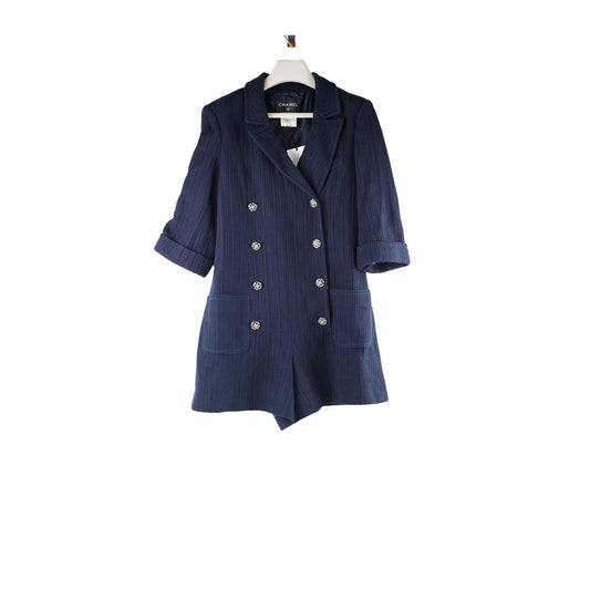 Chanel Double Breasted Playsuit Navy Size 36 - photo 1