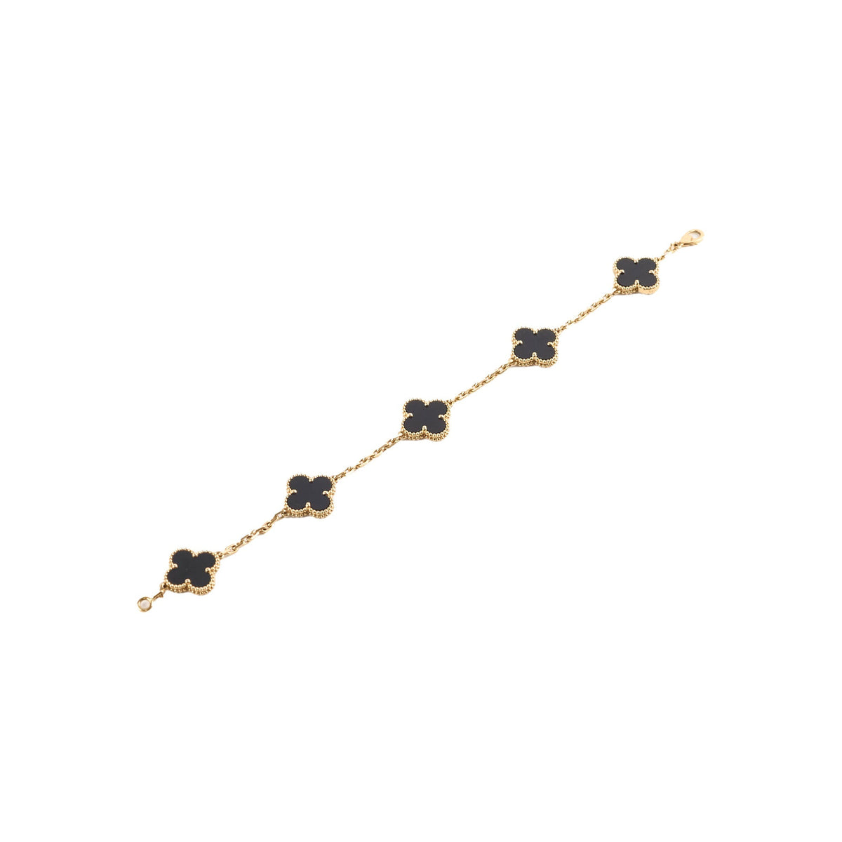 Van Cleef & Arpels Vintage Alhambra 5 Motifs Bracelet Onyx 2022 - photo 1