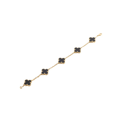 Van Cleef & Arpels Vintage Alhambra 5 Motifs Bracelet Onyx 2022 - photo 1