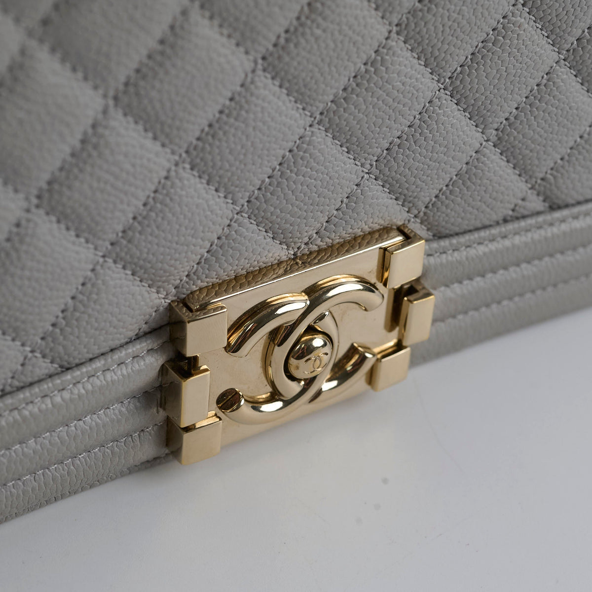 Chanel Caviar Old Medium Grey Series Microchip - photo 15