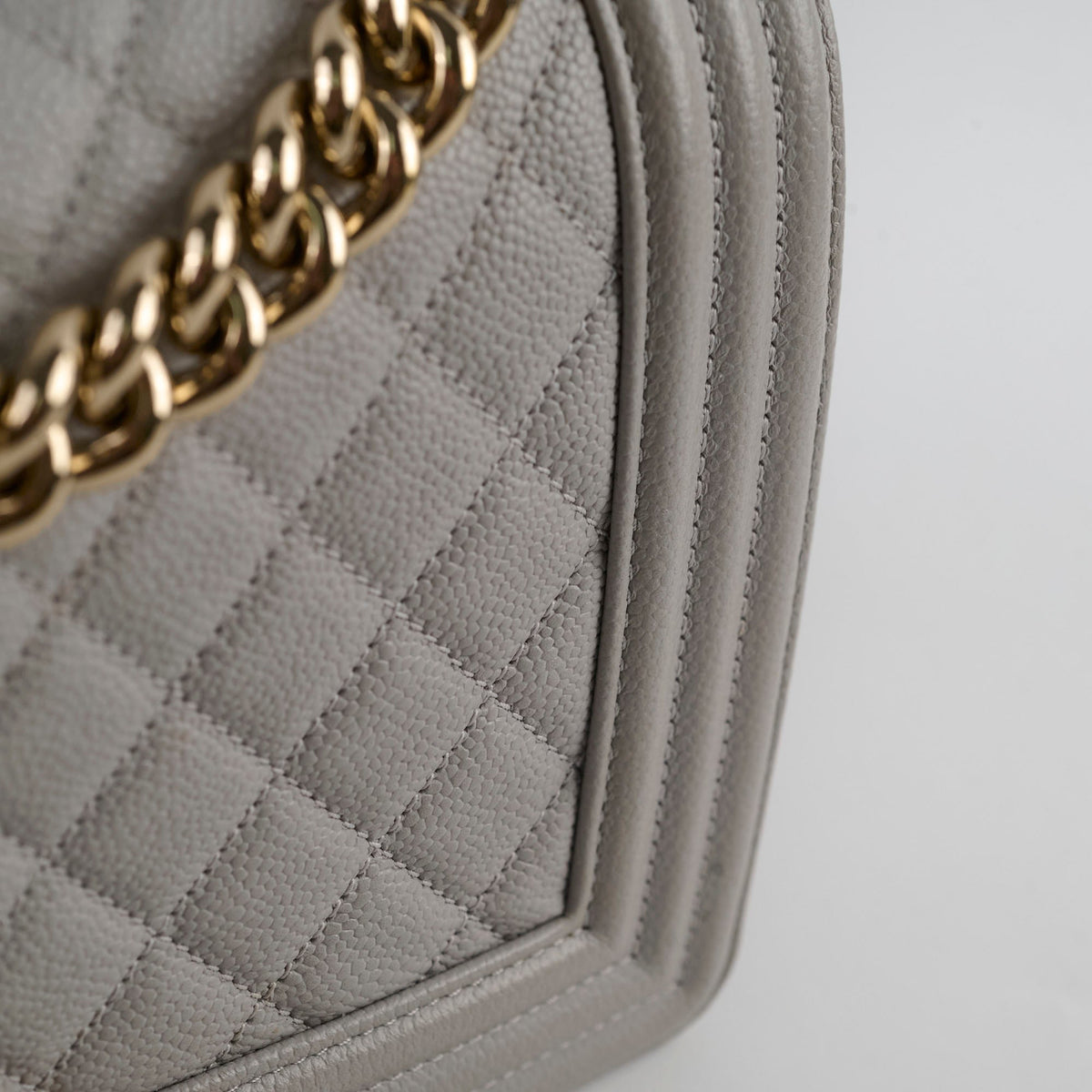 Chanel Caviar Old Medium Grey Series Microchip - photo 11