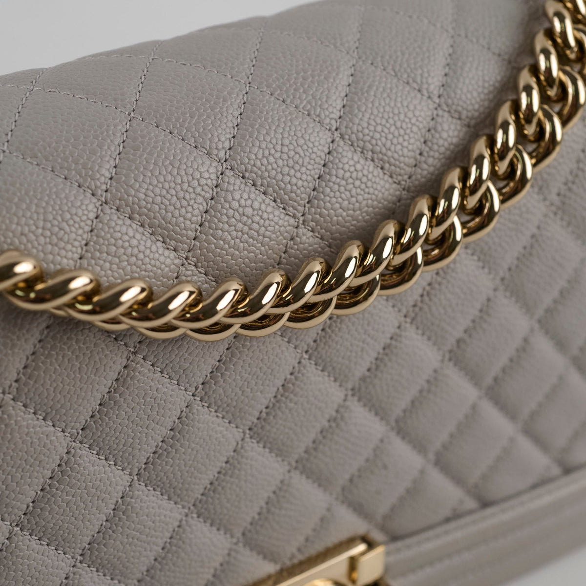 Chanel Caviar Old Medium Grey Series Microchip - photo 10