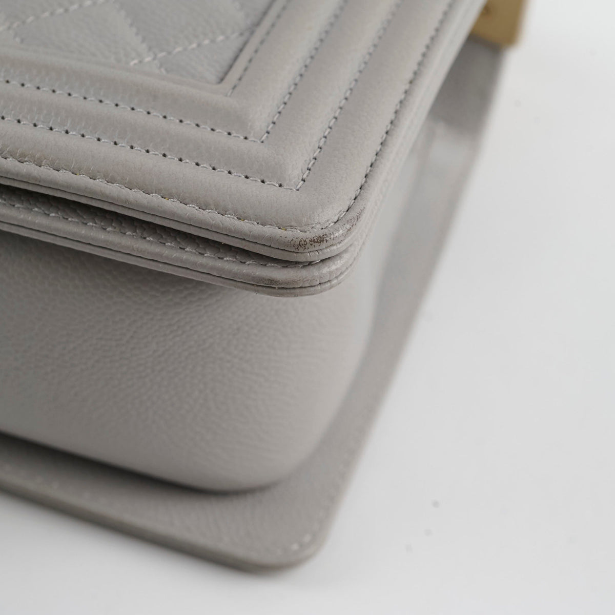 Chanel Caviar Old Medium Grey Series Microchip - photo 14