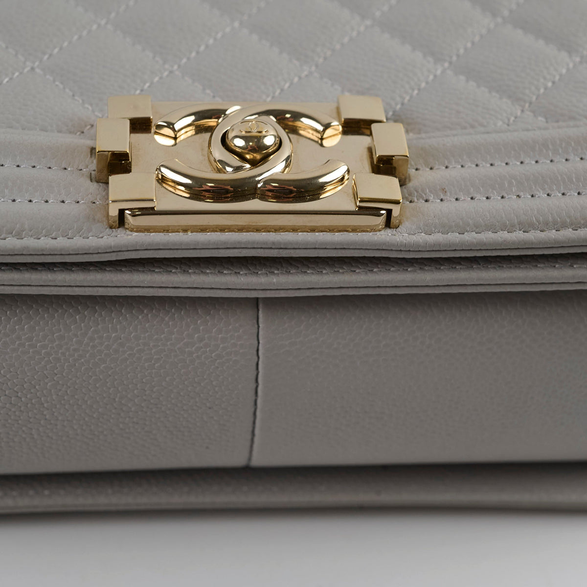 Chanel Caviar Old Medium Grey Series Microchip - photo 13