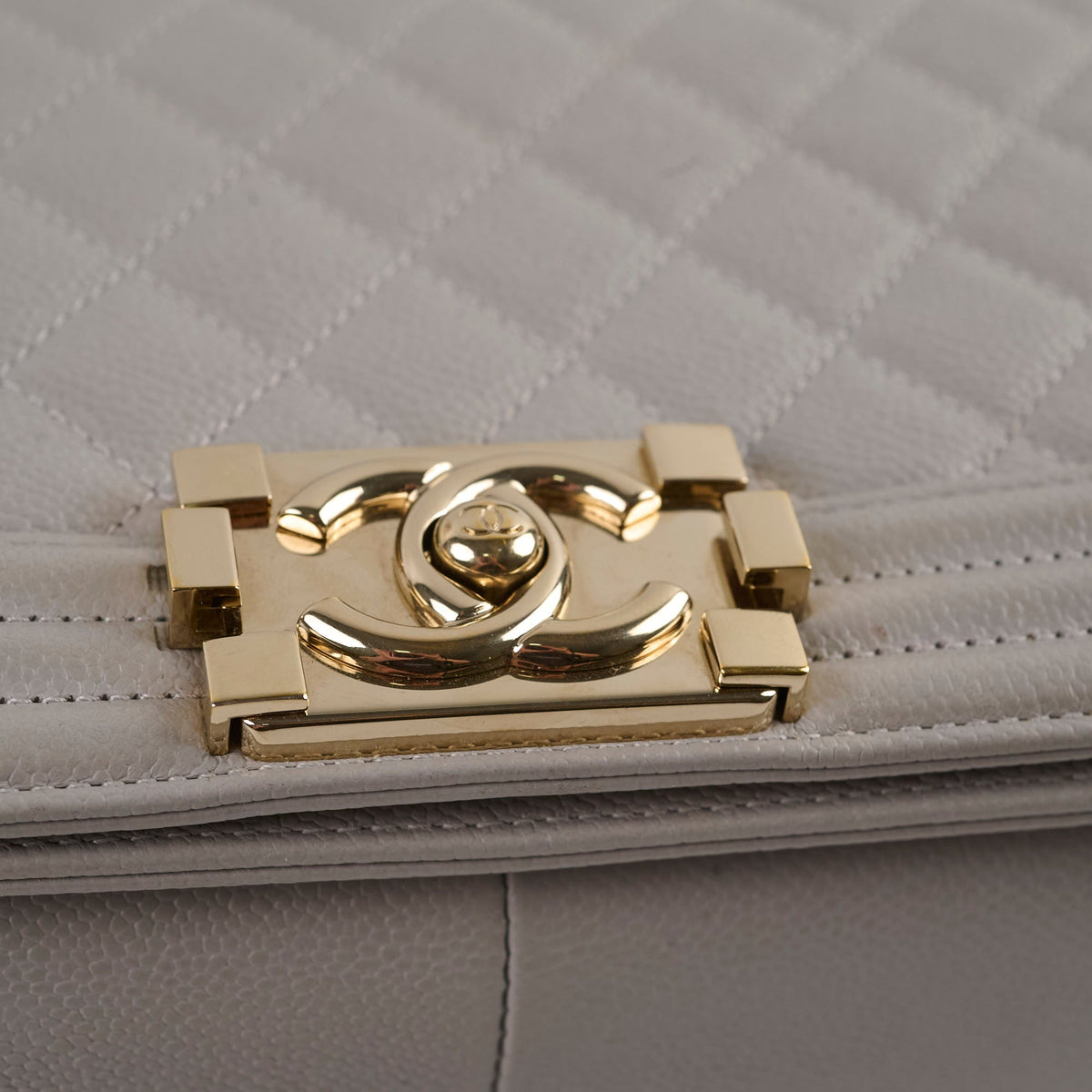 Chanel Caviar Old Medium Grey Series Microchip - photo 16
