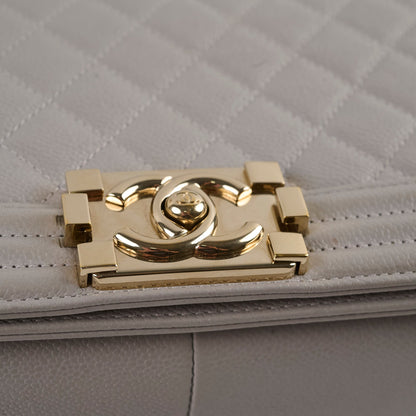 Chanel Caviar Old Medium Grey Series Microchip - photo 16