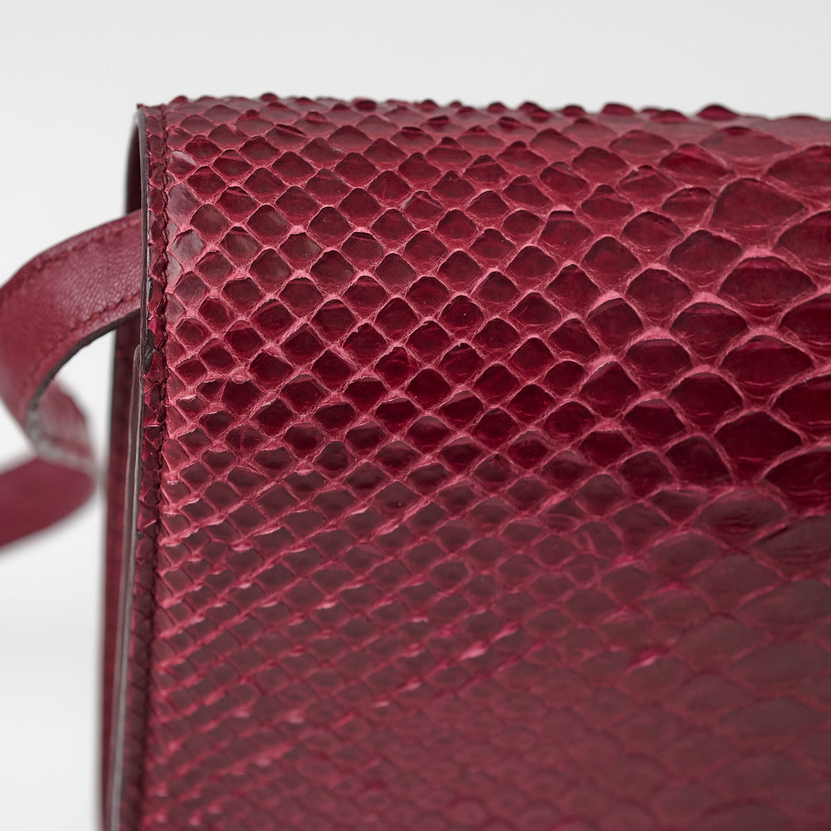 Celine Python Medium Classic Box Burgundy - photo 16