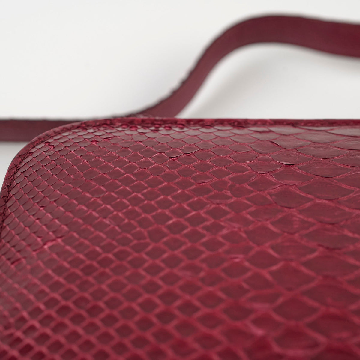 Celine Python Medium Classic Box Burgundy - photo 12