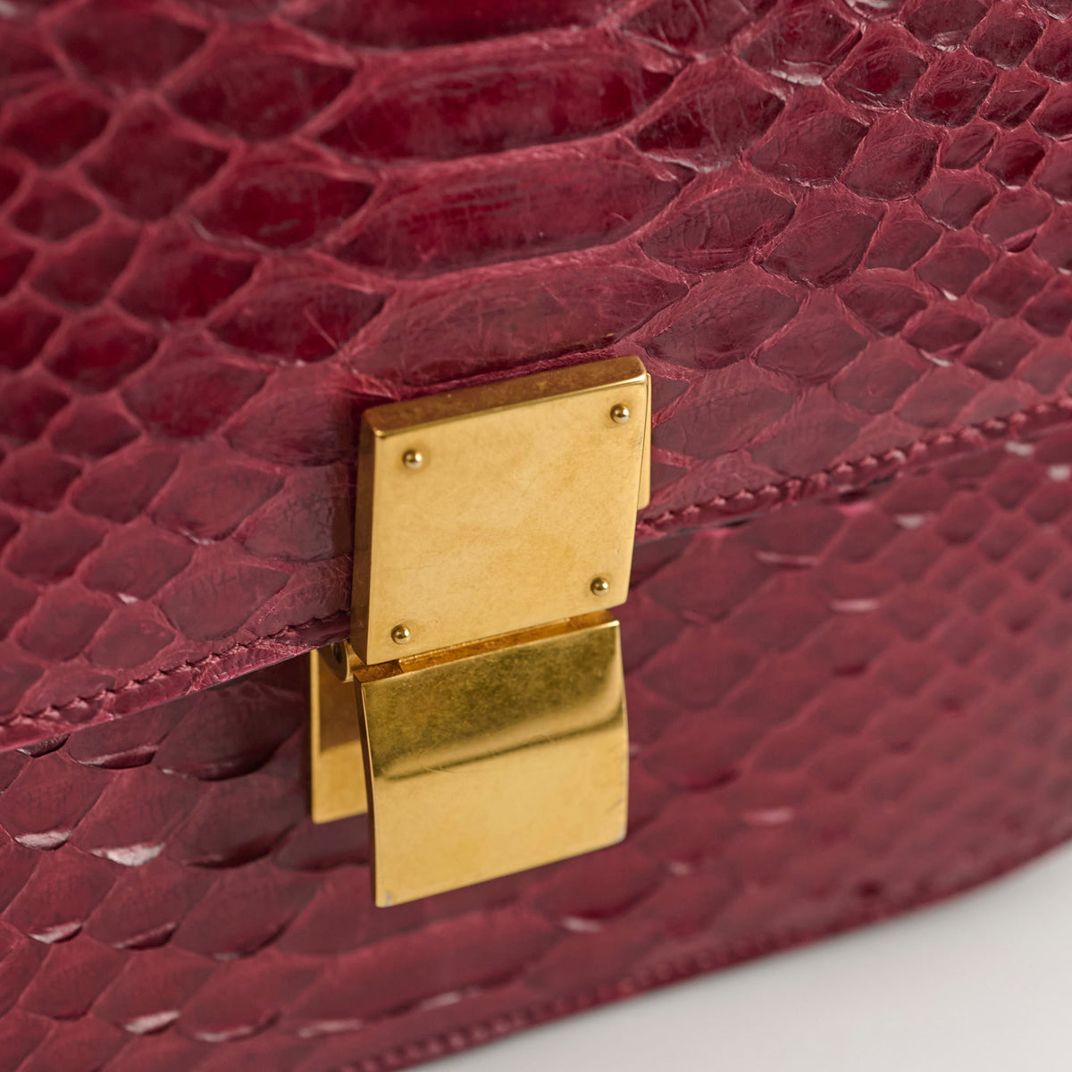 Celine Python Medium Classic Box Burgundy - photo 19