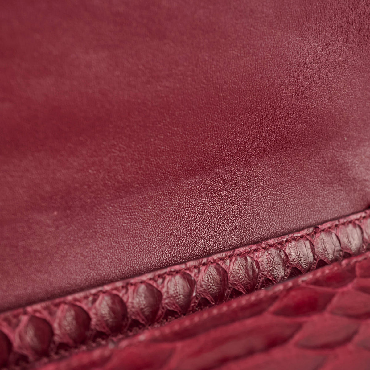 Celine Python Medium Classic Box Burgundy - photo 8