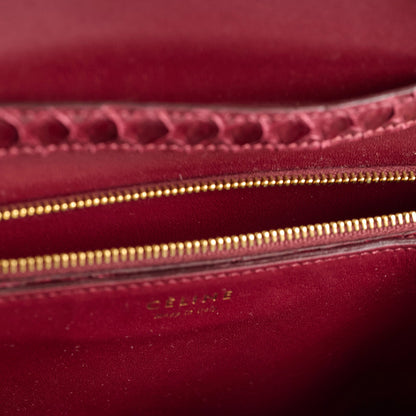 Celine Python Medium Classic Box Burgundy - photo 5